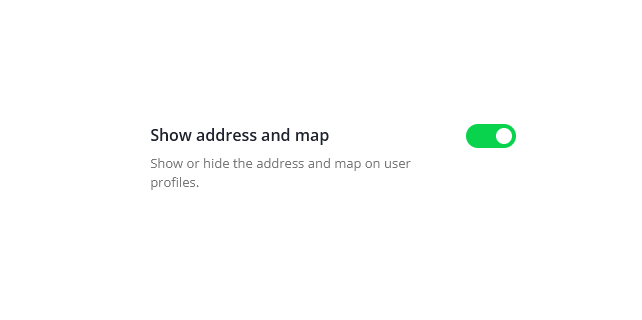 Show/Hide Address and Map