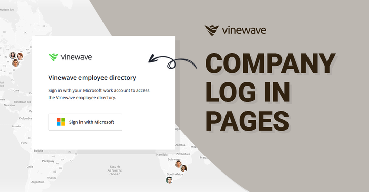 Company login pages